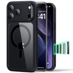 iPhone 17 Pro Max Kamera Kontrol Koruma Butonlu Classic Hybrid Magsafe Kılıf + Ekran koruyucu Set resmi