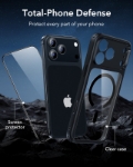 iPhone 17 Pro Max Kamera Kontrol Koruma Butonlu Classic Hybrid Magsafe Kılıf + Ekran koruyucu Set resmi