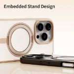 Rock Iphone 16 Pro Gri Soft Rotating MagSafe Stantlı Kılıf resmi
