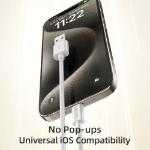 Rock P8 USB to Lightning 27W 100cm Kablo Beyaz resmi