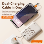 Rock P28 10.000 mAh 20W MagSafe Kablosuz Powerbank Beyaz ( Dijital Gösterge ) resmi