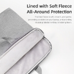 Rock Su Geçirmez Kumaş 14.9 ınc Uyumlu Laptop Notebook El Çantası Gri resmi