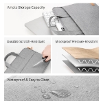 Rock Su Geçirmez Kumaş 14.9 ınc Uyumlu Laptop Notebook El Çantası Gri resmi